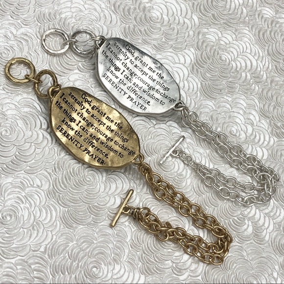 🌼 Serenity Prayer 2-Tone Toggle Bracelet - Picture 2 of 3